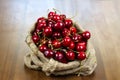 Close up of pile of cherries